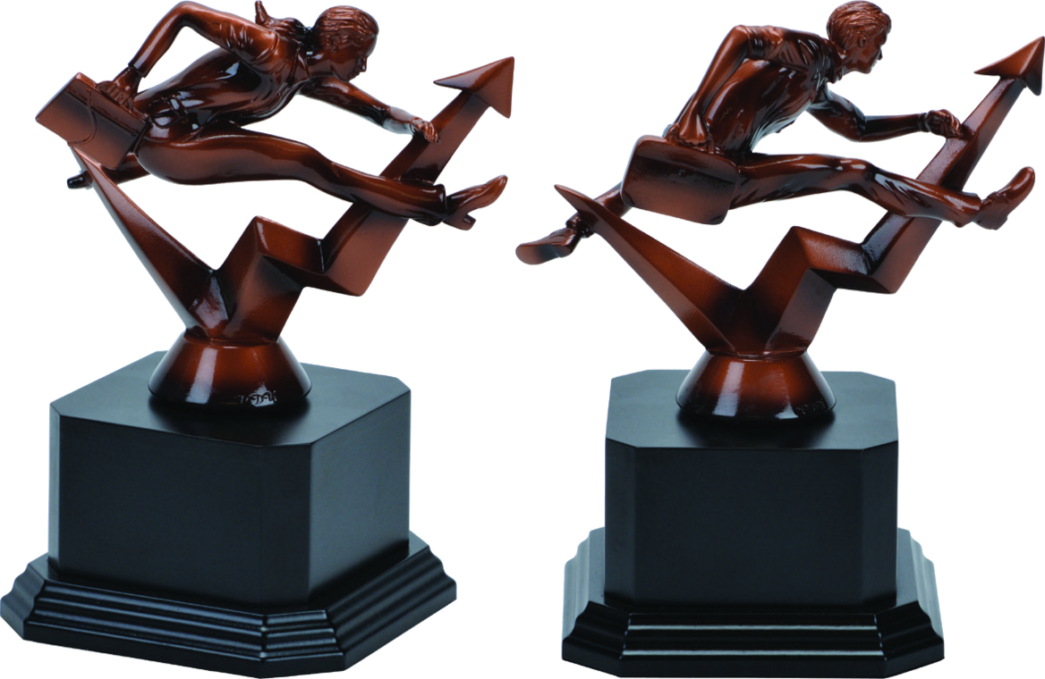 Business Hurdler Award on Monument Base personalized recognition award